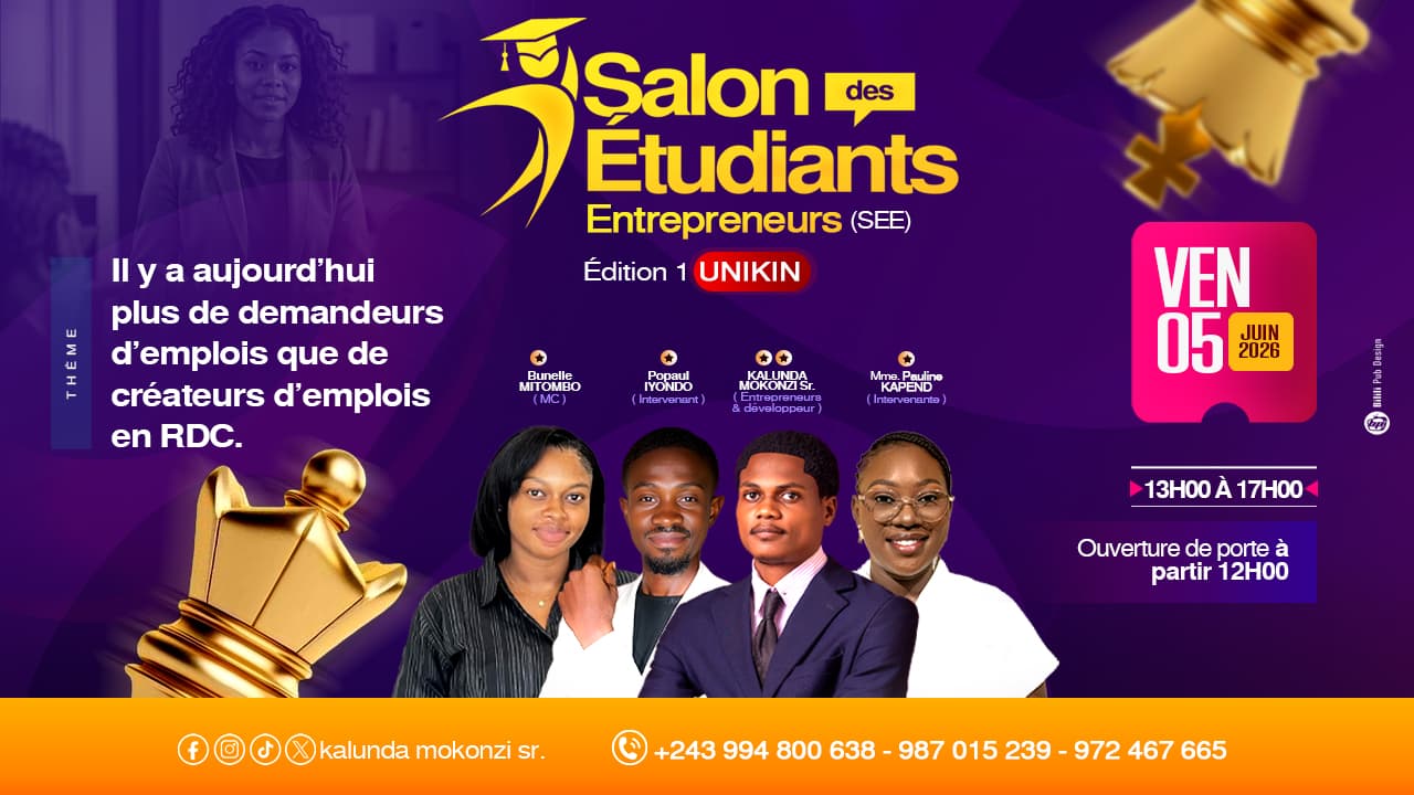 Événement entrepreneuriat étudiant et innovation à Kinshasa RDC